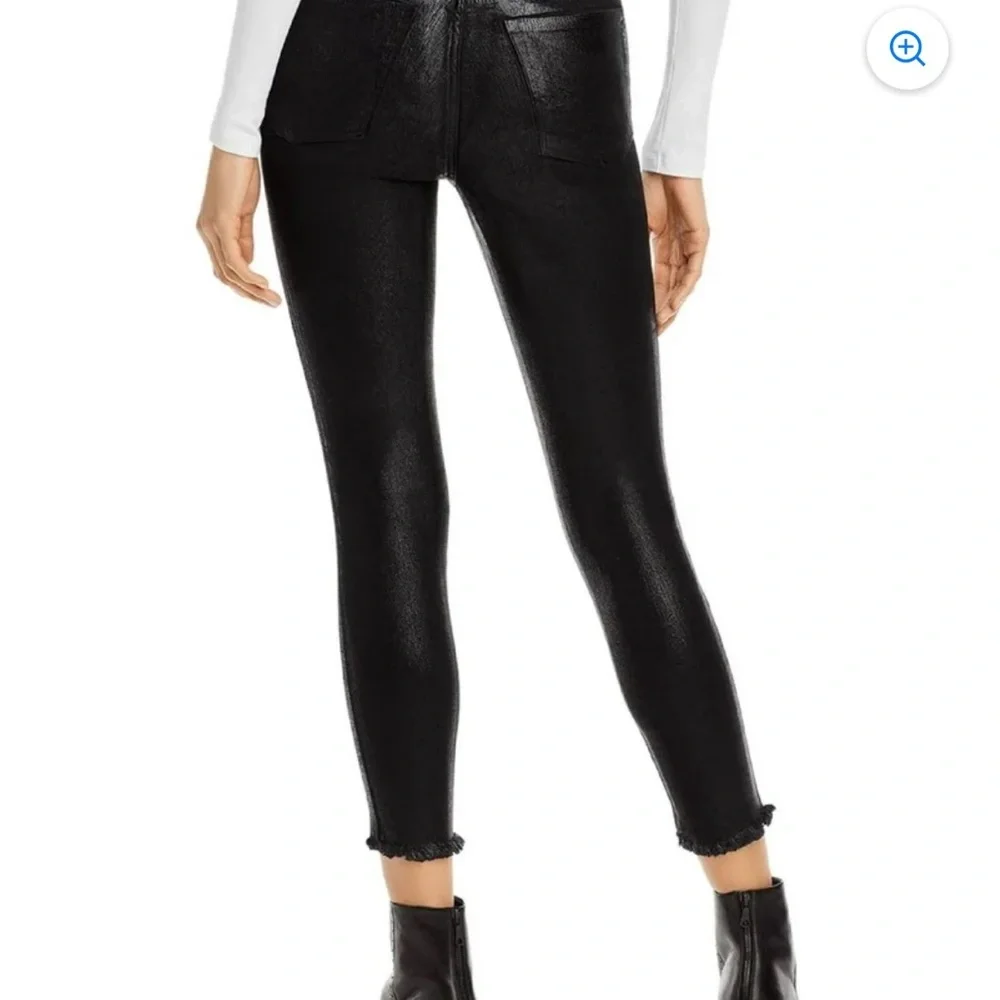 We the Free Phoenix Coated Skinny Jeans in Liquid Black SZ 25 - Picture 2 of 11